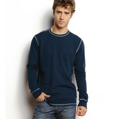 Los Angeles Pop Art Mens Canvas Thermal Shirt, Color: Heather, Size: M