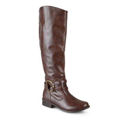 Journee Collection Women's Charming Wide-Calf Boot, Color: Brown, Size: 9.5