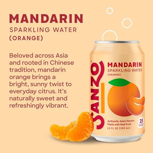 Sanzo Sparkling Water, Mandarin 6 Cans (12 Fl Oz Each) thumbnail