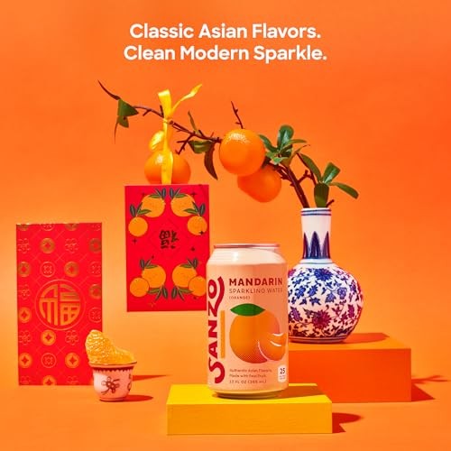 Sanzo Sparkling Water, Mandarin 6 Cans (12 Fl Oz Each) thumbnail