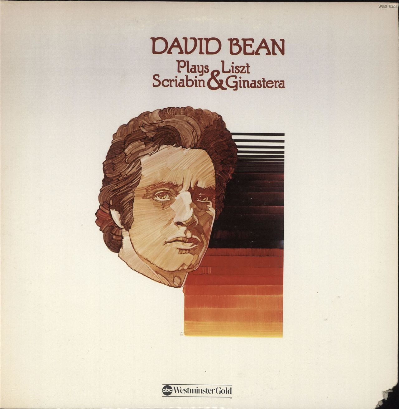 David Bean Plays Liszt - Scriabin - Ginastera US Vinyl LP Album Record WGS-8306 ABC Westminster Gold 1975