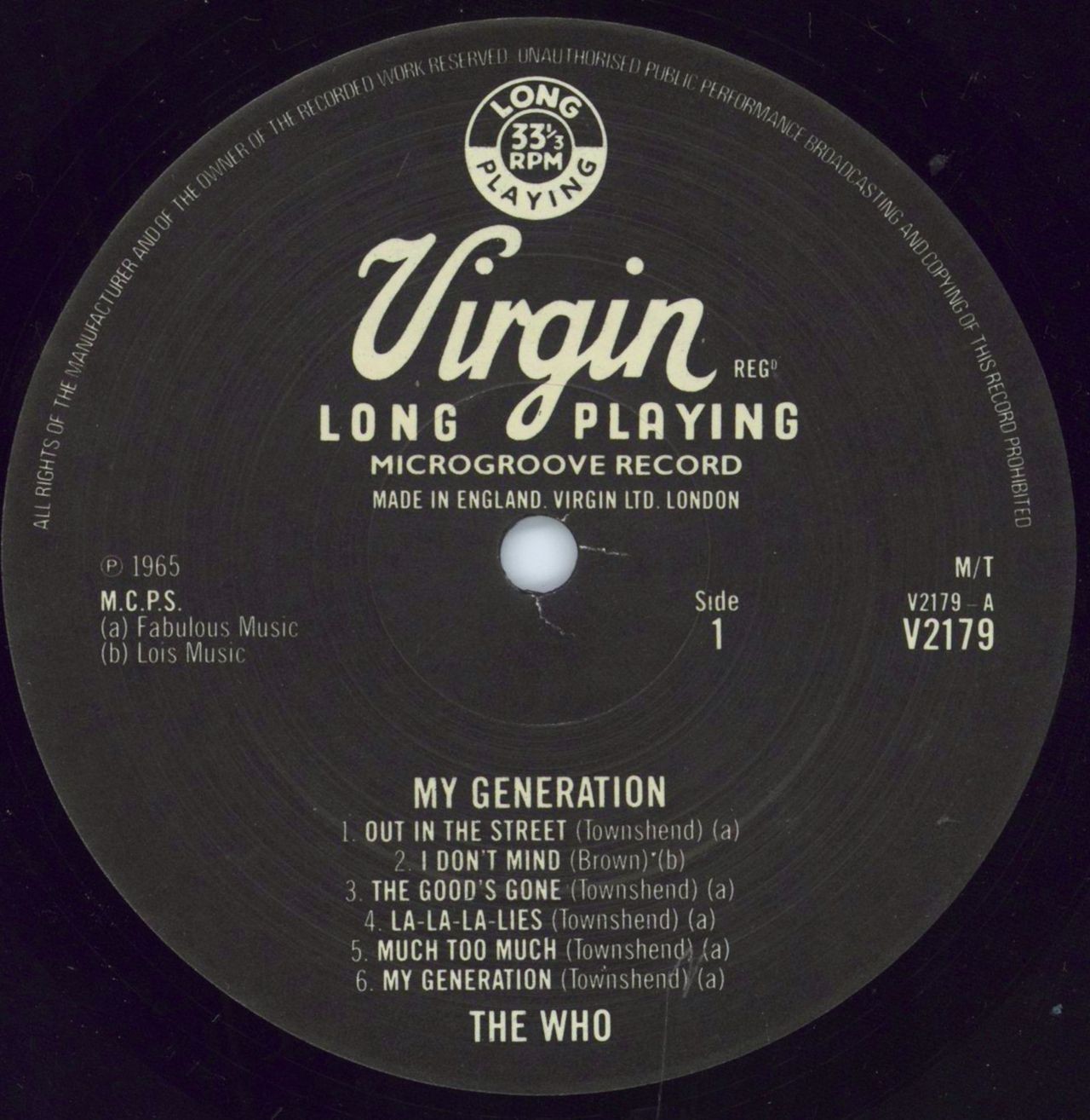 The Who My Generation - Barcoded - VG UK Vinyl LP thumbnail