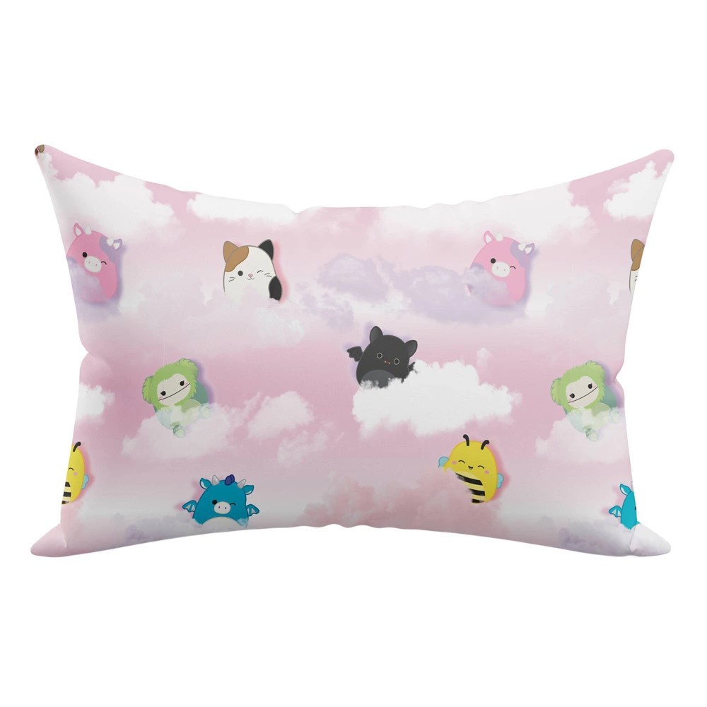SquishPillow by Original Squishmallows Standard Ultra Soft Pillowcase Cover on Cloud 9 Pink