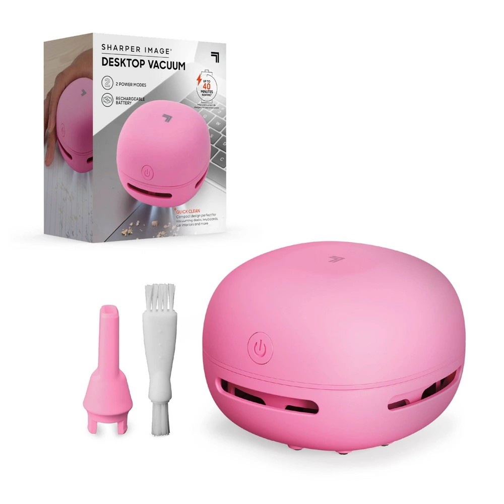 Sharper Image Desktop Vacuum Pink