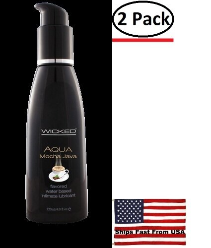 ( 2 Pack ) Aqua Mocha Java Flavored Water-Based Intimate Lubricant 2 Oz.