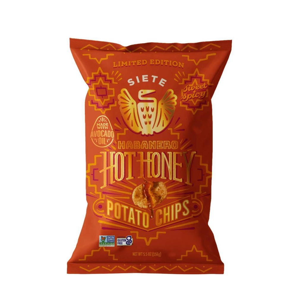 Siete Latino Heritage Month Habanero Honey Kettle Cooked Potato Chips - 5.5oz