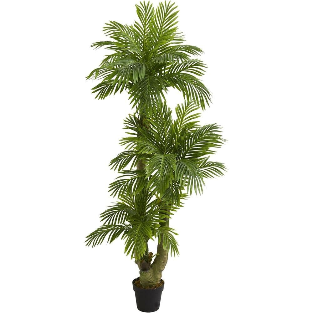 5 Ft. Artificial Palm Tree in Black Pot, Artificial Indoor Home Decor Plant