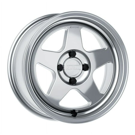 KANSEI KNP 15 Rim 15X8 4X100 Offset 0 Hyper Silver Machined Lip (Quantity of 1)
