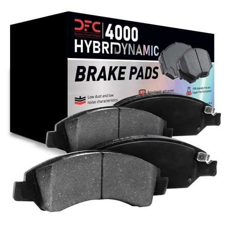 Dynamic Friction Company Front 4000 HybriDynamic Brake Pads and Hardware Kit 4000-0489-01