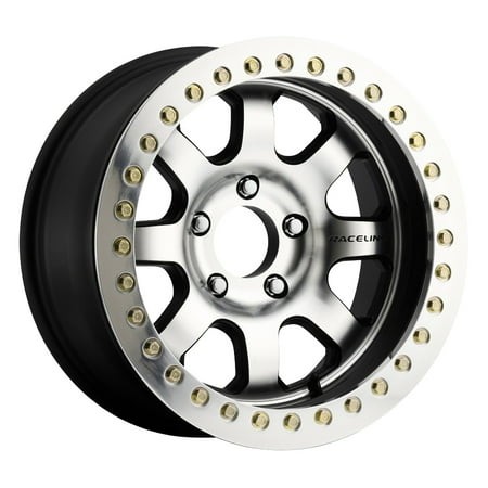 Raceline RT260 Avenger 17x8.5in/5x139.7 BP/-32mm Offset/107.95mm Bore - Black & MACH. Beadlock Wheel