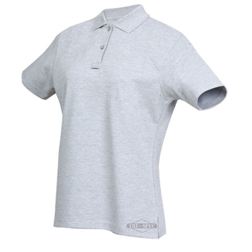 Womens Polo,Size S,Heather Gray