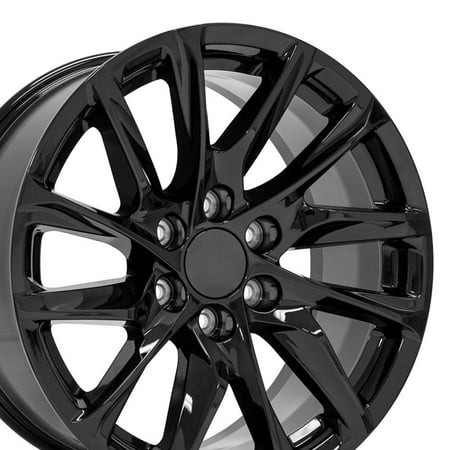 OE Wheels CA90 20 Inch Rims Fit Escalade Style 6x139.7 20x9 Gloss Black - Hollander 4875 (Set of 4)