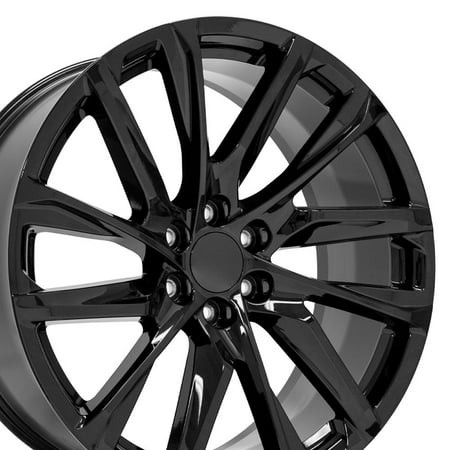 OE Wheels CA90 24 Inch Rims Fit Escalade Style 6x139.7 24x10 Gloss Black - Hollander 4875 (Set of 4)