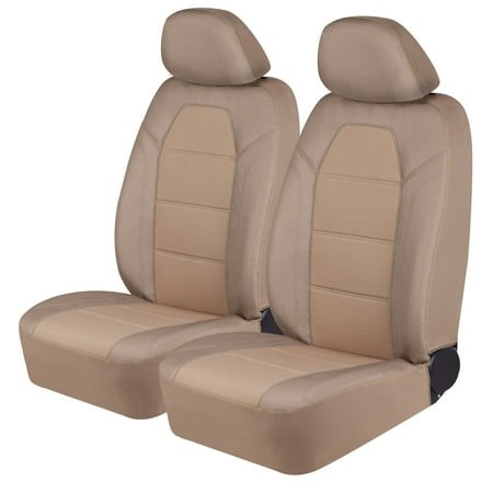 auto drive 2piece truck seat cover polyester santos tan - universal fit  2202sc305-1