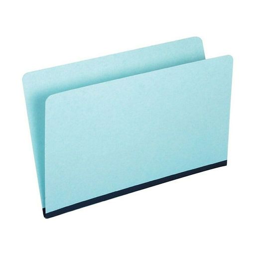 Staples Pressboard File Folders Single Tab Legal Blue 25/Box 509158