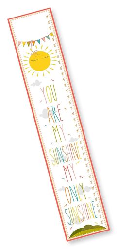 The Kids Room by Stupell You Are My Sunshine Growth Chart, 7 X 0.5 X 39, Prou.