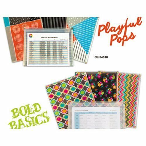 C-line Playful Pops/Bold Basics Reusable Envelope, 3 Envelopes (CLI54610)