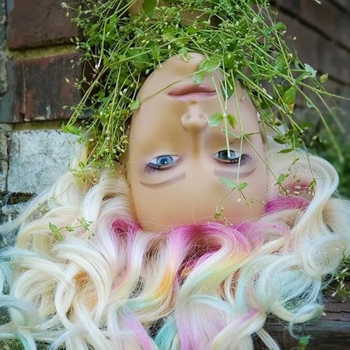 Olivia- [100% European Hair Mannequin], Cosmetlogy Training Head Doll, Platinum Blonde (17 Inch) thumbnail