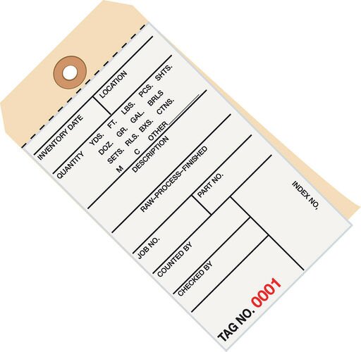 Box Partners Inventory Tags 2 Part Carbonless # 8 (5000-5499) 6 1/4