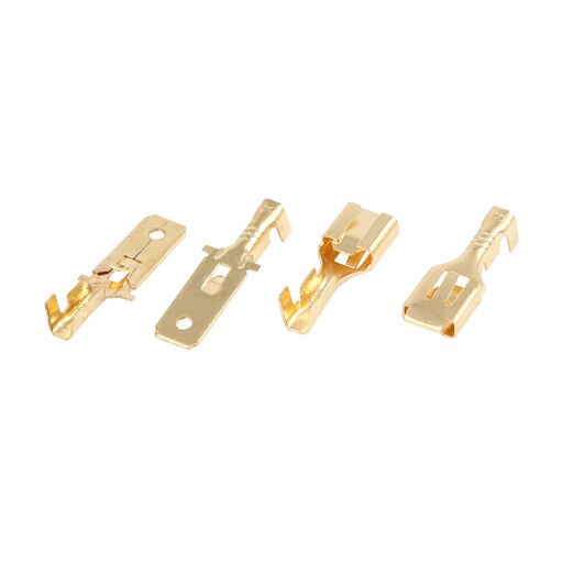100 Sets 6.3mm 1.0-1.5mm2 Car Electrical Wire Connector Male Female Terminal