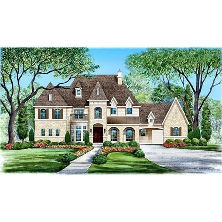 015-803: Luxury Chateau 6 Bed  7 Bath Luxury Home Plan  6974 Sq Ft: Full Blueprints with License to Build by Home Plan Marketplace - Lesuto