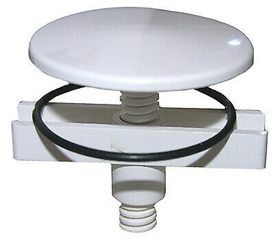 LARSEN SUPPLY CO, INC. White Plastic, Sink Hole Cover,1-3/4-Inch, with Wing Nut, Carded 03-1455