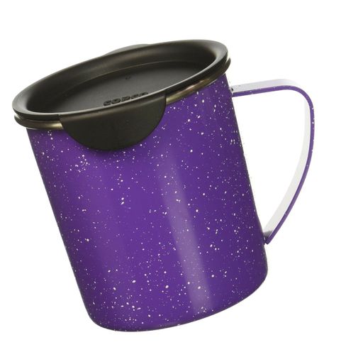 Copco 2510-0701 Tin Cup Camping Style Stainless Steel Coffee Mug with Lid, 16.