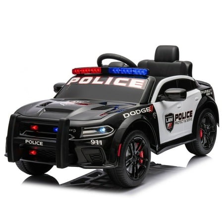 Dodge Charger 12 V Powered Ride on Police Car with Remote Control  SRT Hellcat Police Car Toys for Kids