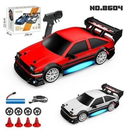 30 KM/H RC Drift Car 1:24 Scale 2.4GHz 4WD Remote Control Sport Racing on-Road Vehicle for Adults Boys Girls Kids Gifts
