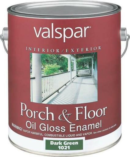 New Valspar Case of (2) Gallons # 1021 Dark Green Oil Gloss Porch Floor Paint