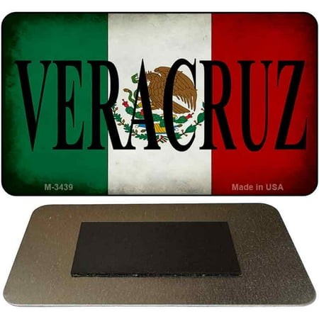 Veracruz Mexico Flag Novelty Metal Magnet M-3439 3.5  X 2  Magnet (M)