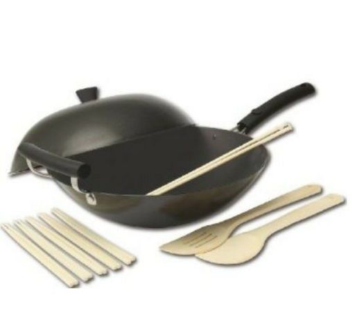 Columbian Home Products 21-9980 Carbon-Steel Nonstick Wok Set - 12 Pieces
