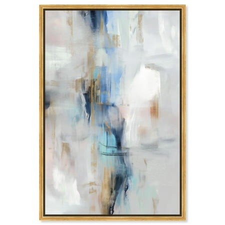 Ocean Spray II Canvas Green Abstract Art by Art Remedy  Gold Frame  10 X 15
