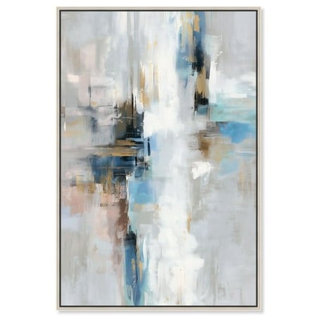 Ocean Spray I Canvas Green Abstract Art by Art Remedy  Silver Frame  10 X 15