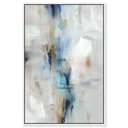 Ocean Spray II Canvas Green Abstract Art by Art Remedy  White Frame  10 X 15