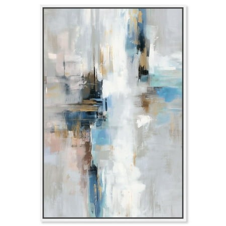 Ocean Spray I Canvas Green Abstract Art by Art Remedy  White Frame  10 X 15