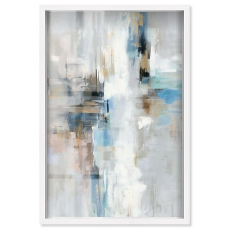 Ocean Spray I Shadowbox Print Green Abstract Art by Art Remedy  White Frame  10 X 15