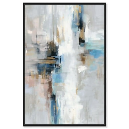 Ocean Spray I Canvas Green Abstract Art by Art Remedy  Black Frame  10 X 15