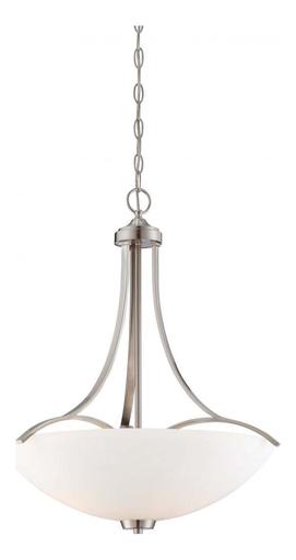 Minka-Lavery 4964-84 3 Light Pendant in Brushed Nickel Finish