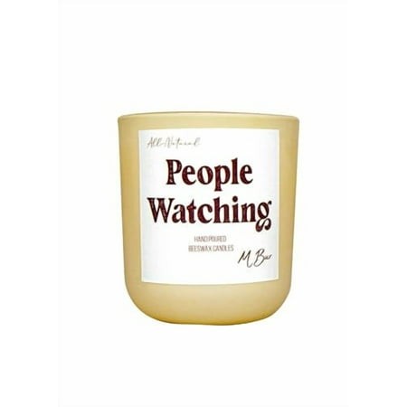 People Watching (Sweet Spice Fall Candle) Candle | 20 Hour Long Burning Candles | All Natural 100% Beeswax Jar Candles | Luxury Candles & Scented Cand