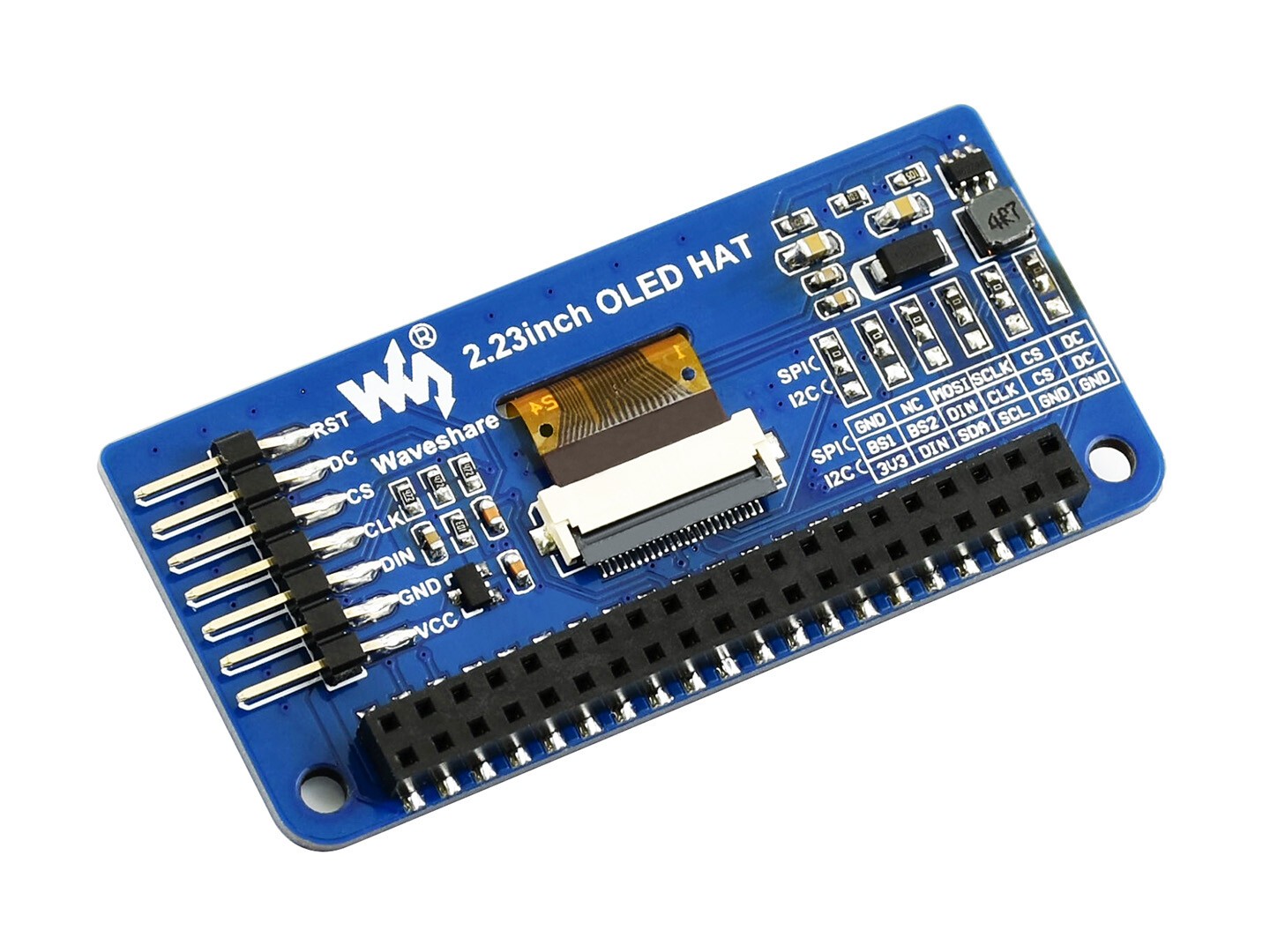 Waveshare 128×32 2.23in OLED Display Module for Raspberry Pi SSD1305 Driver SPI thumbnail