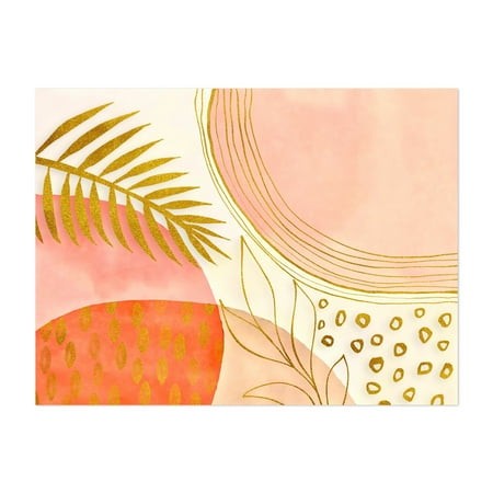 Boho Fantasy Botanical - Painting Abstract Minimalist Boho Geometric Pattern Modern Art Tropical Unframed Wall Art Print 24 X 30 Inches