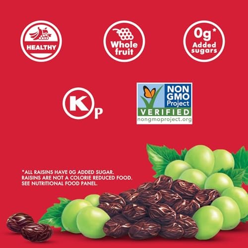 Sun-Maid California Sun-Dried Raisins - (6 Pack) 1 Oz Snack-Size Box - Dried Fruit Snack - for Lunches, Back to School Snacks, and Natural Sweeteners thumbnail