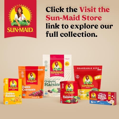 Sun-Maid California Sun-Dried Raisins - (6 Pack) 1 Oz Snack-Size Box - Dried Fruit Snack - for Lunches, Back to School Snacks, and Natural Sweeteners thumbnail