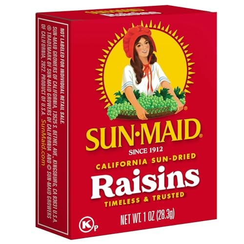Sun-Maid California Sun-Dried Raisins - (6 Pack) 1 Oz Snack-Size Box - Dried Fruit Snack - for Lunches, Back to School Snacks, and Natural Sweeteners thumbnail