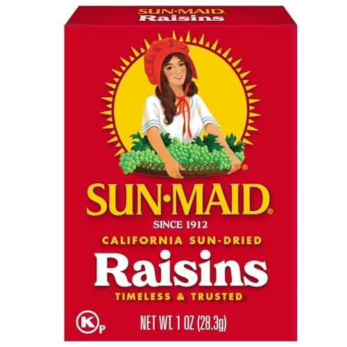 Sun-Maid California Sun-Dried Raisins - (6 Pack) 1 Oz Snack-Size Box - Dried Fruit Snack - for Lunches, Back to School Snacks, and Natural Sweeteners thumbnail