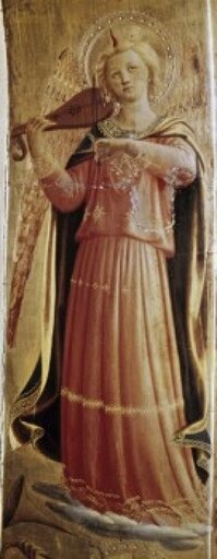 Angel with a Violin Fra Giovanni Da F Angelico (1387-1455 Italian) Stretched Canvas - Fra Angelico (24 X 36)