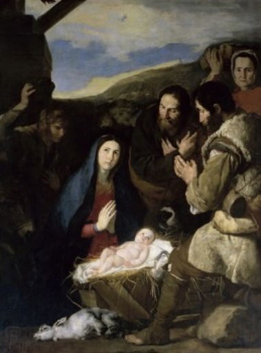 Adoration of the Shepherds 1650 Jusepe De Ribera (1591-1652Spanish) Musee Du Louvre Paris Stretched Canvas - Jusepe De Ribera (24 X 36)