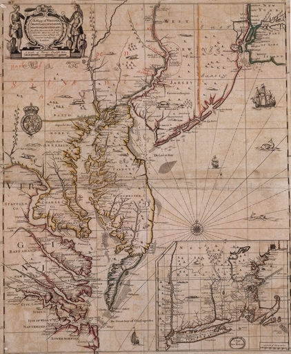 Americas East Coast 1679 Stretched Canvas - Science Source (18 X 24)
