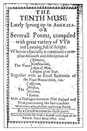 Anne Bradstreet Title-Page Ntitle Page of BradstreetS the Tenth Muse London 1650 Stretched Canvas - (18 X 24)